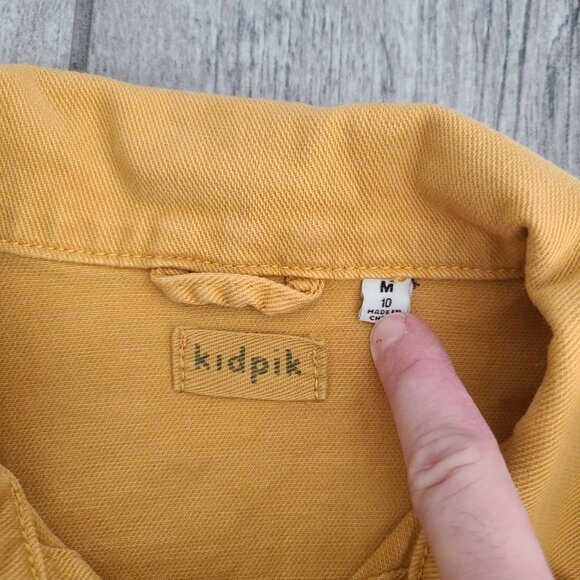 Kidpik Girls Mustard Yellow Denim Jacket Size M (10) - Picture 9 of 12
